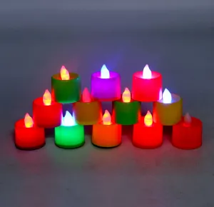 12pcs LED Candles Multicolor Flameless Color Changing Tea Light Candle