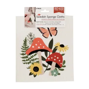 2-Pack Mushrooms Cluster Swedish Dishcloths 23093