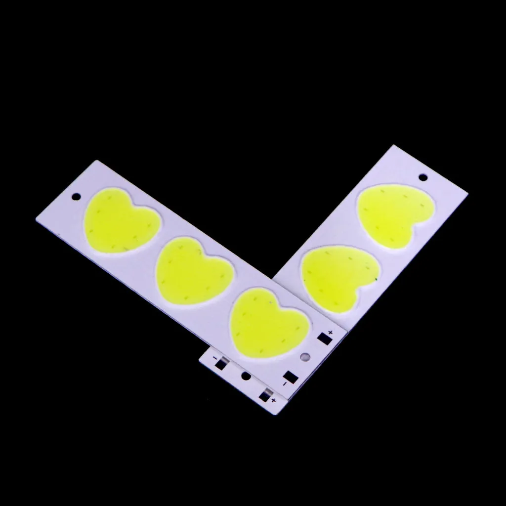 3.7v - 4V Three Hearts COB led light [ Color - Cool White ]