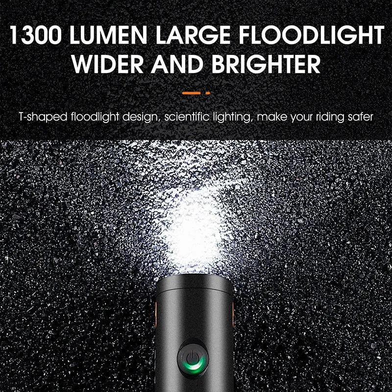 4500mAh Bike Light 1300LM Front Lights USB Rechargeable LED Bicycle Flashlight Waterproof Headlight Bike Accessories