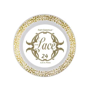 6.25" Gold Lace Plates 24ct