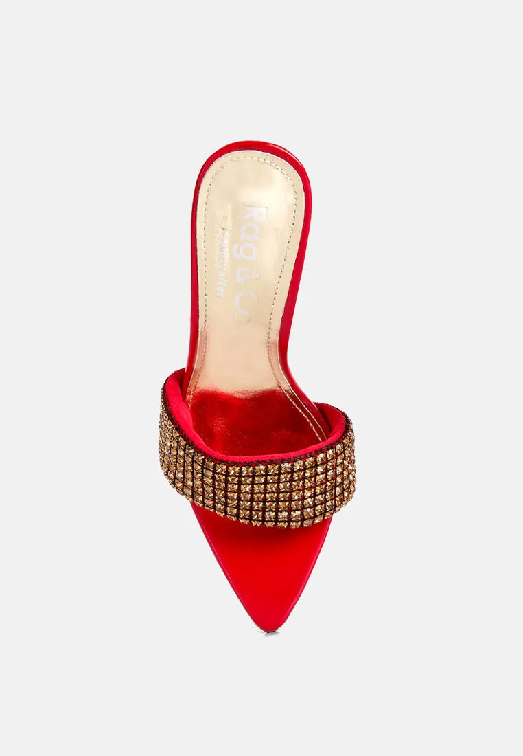 Adina Diamante Embellished Slip On Sandals