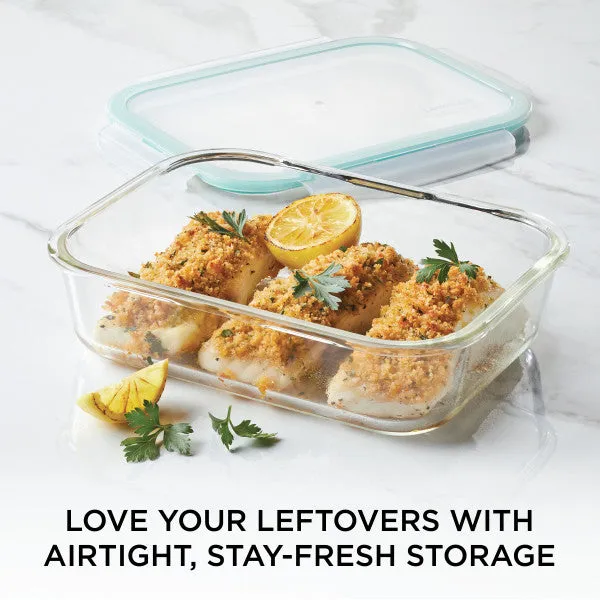 Airtight-Leakproof Borosilicate Glass Food Storage-Rectangle