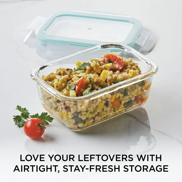 Airtight-Leakproof Borosilicate Glass Food Storage-Rectangle