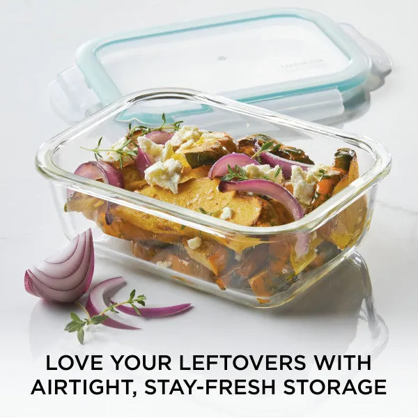 Airtight-Leakproof Borosilicate Glass Food Storage-Rectangle