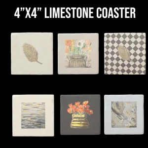 Assorted 4”x4” Limestone Coasters