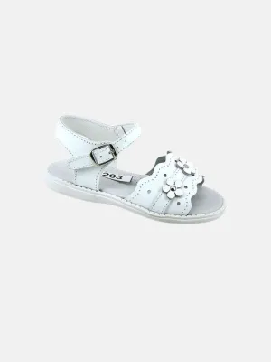 Baby Girl Aladino Spanish Floral Sandals -White