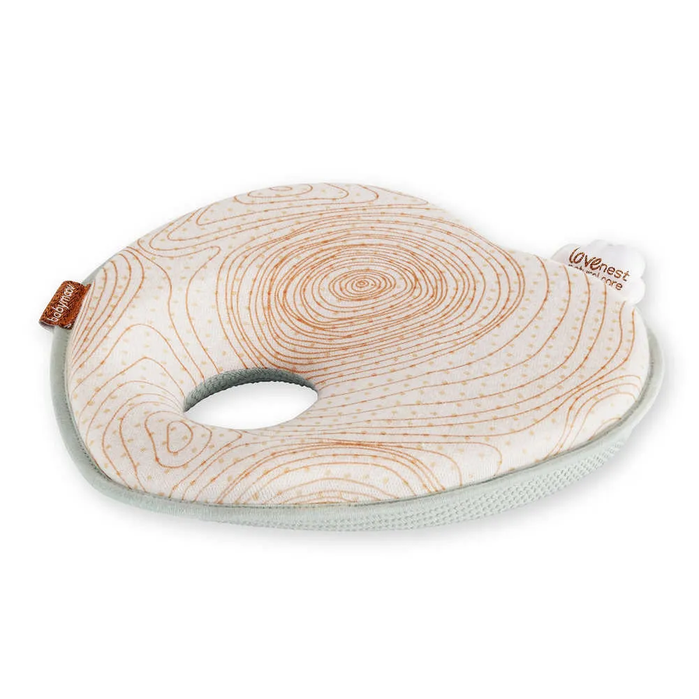 BabyMoov LoveNest Infant Head Support Pillow with Coptech Copper Thread Technology - Natural Care