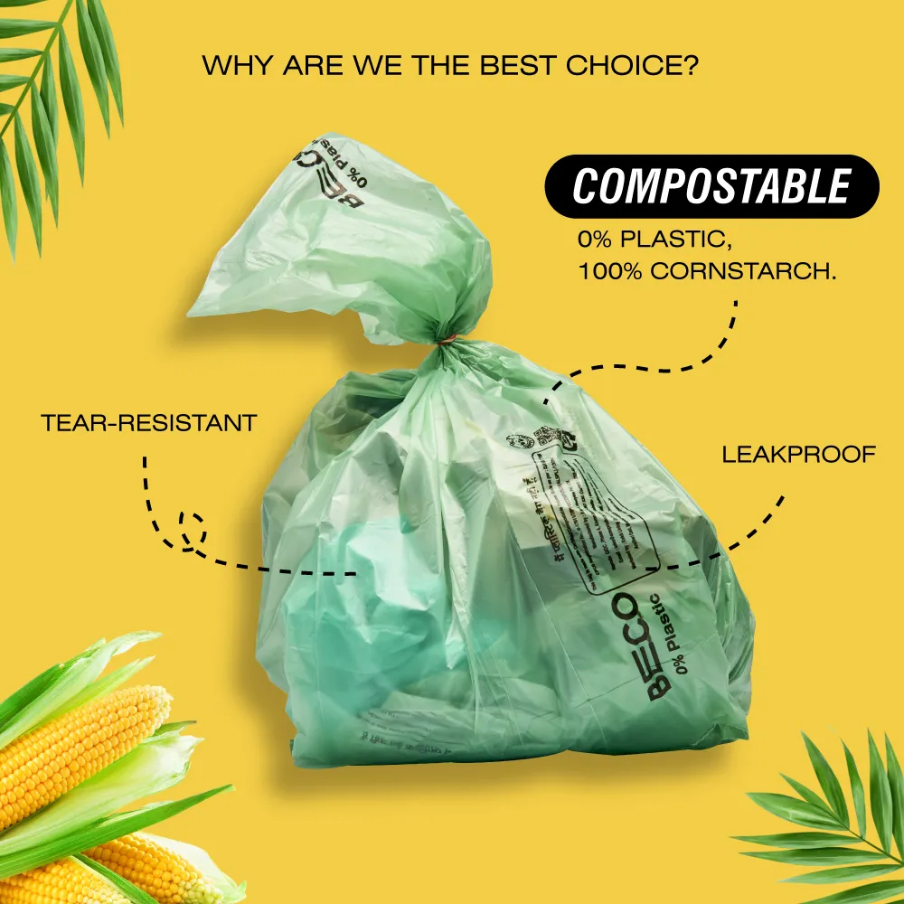 Bamboo Kitchen Towel & Compostable Garbage Bags | Medium