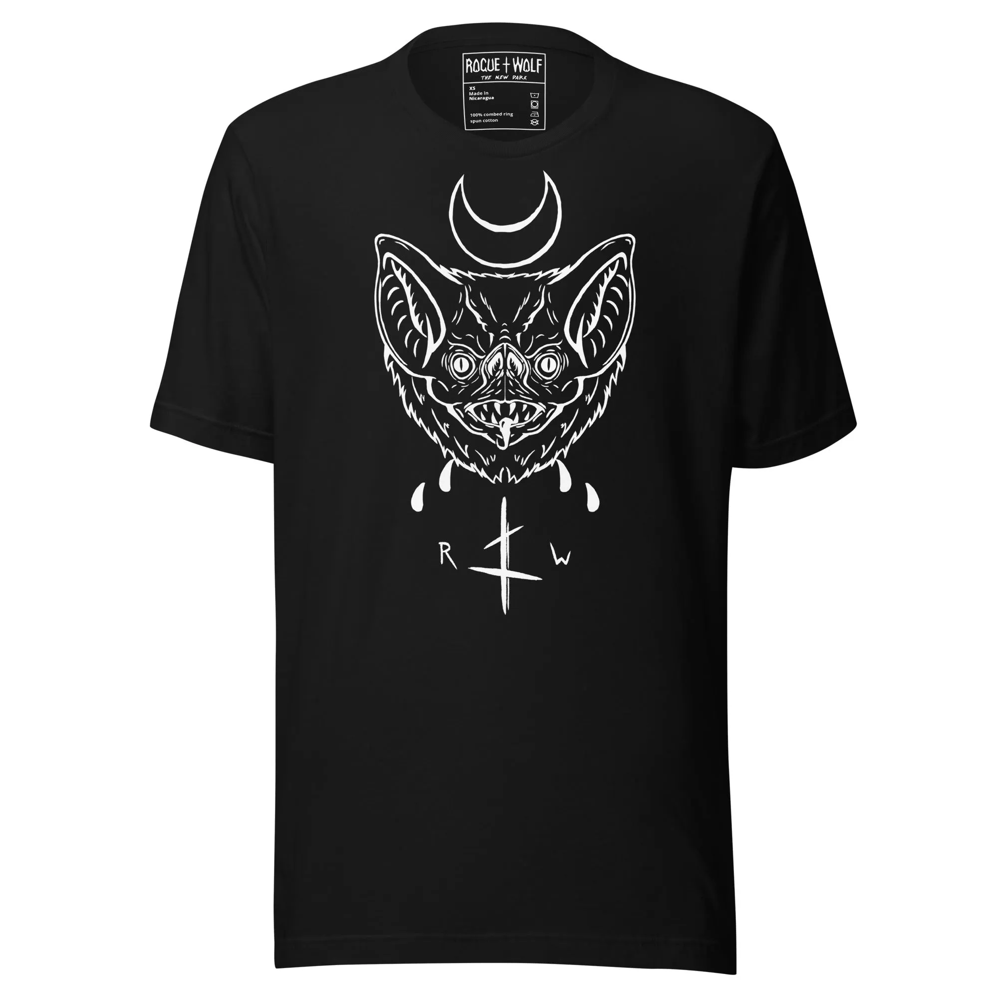 Bat Face Tee - Alt Goth Unisex T-Shirt Grunge Aesthetic Witchy Top Vegan Clothing Cool Fun Gifts