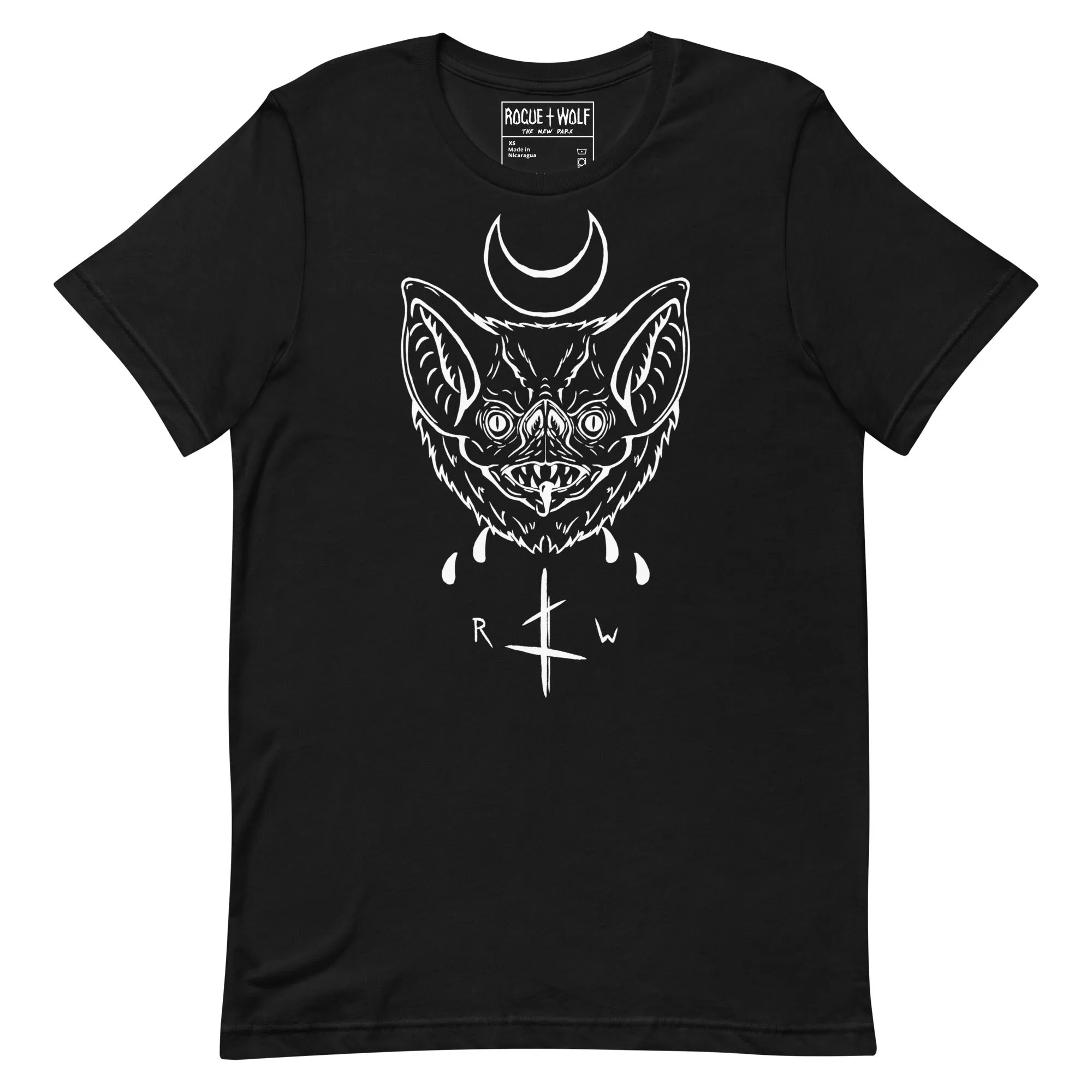 Bat Face Tee - Alt Goth Unisex T-Shirt Grunge Aesthetic Witchy Top Vegan Clothing Cool Fun Gifts