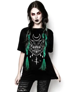 Bat Face Tee - Alt Goth Unisex T-Shirt Grunge Aesthetic Witchy Top Vegan Clothing Cool Fun Gifts