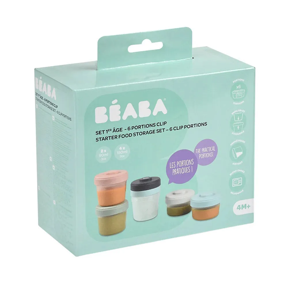 Beaba Clip Portions Food Storage Starter Set 90ml/150ml Eucalyptus