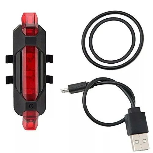 Bicycle Front Waterproof Rechargeable LED Light - Red