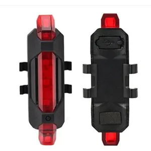 Bicycle Front Waterproof Rechargeable LED Light - Red