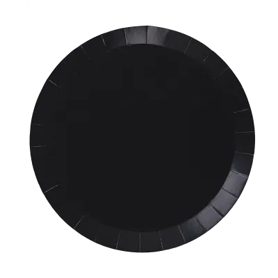 Black Paper Plates - Pack of 20