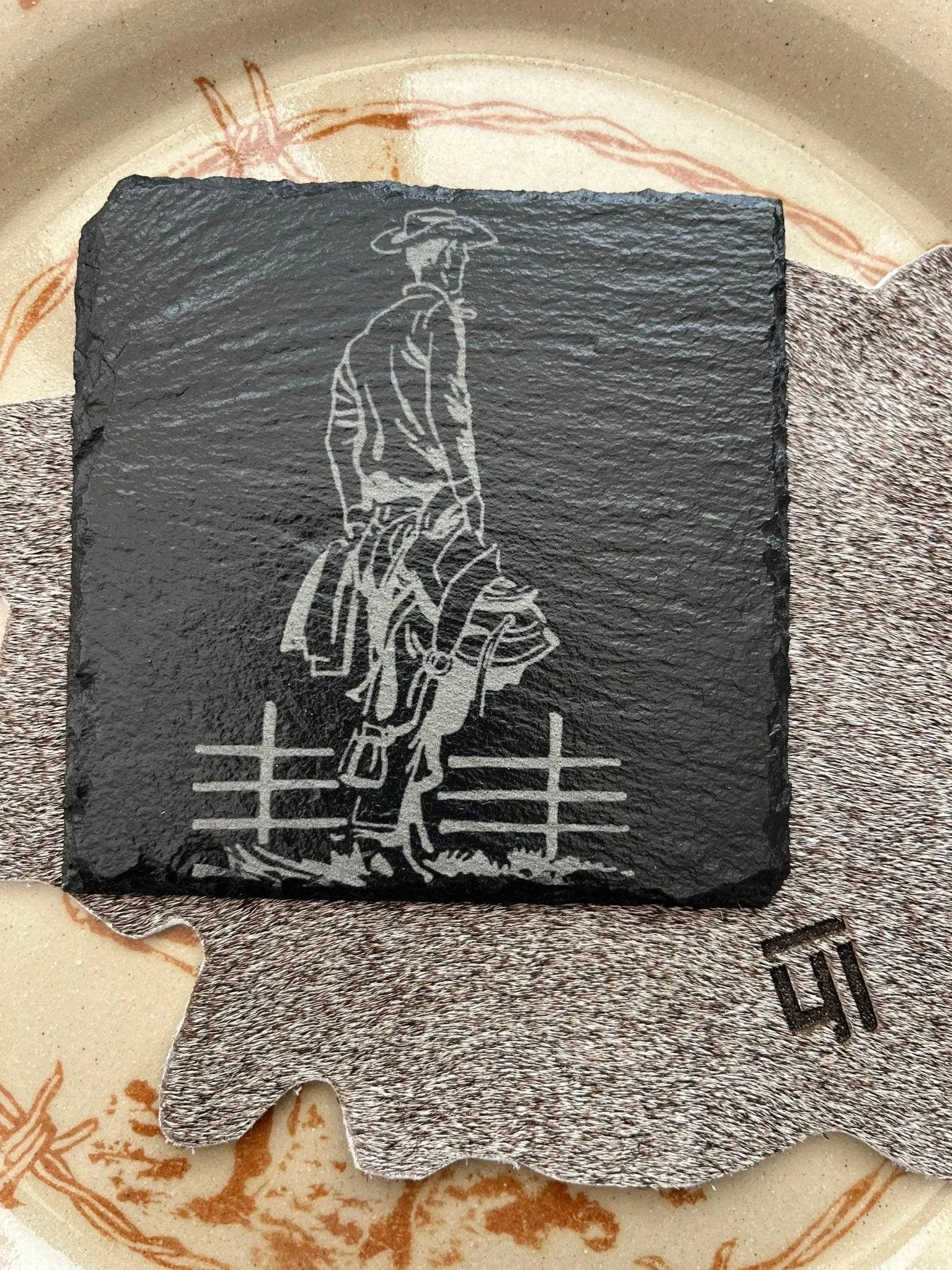 BMB Western Slate Coasters - 4-pc