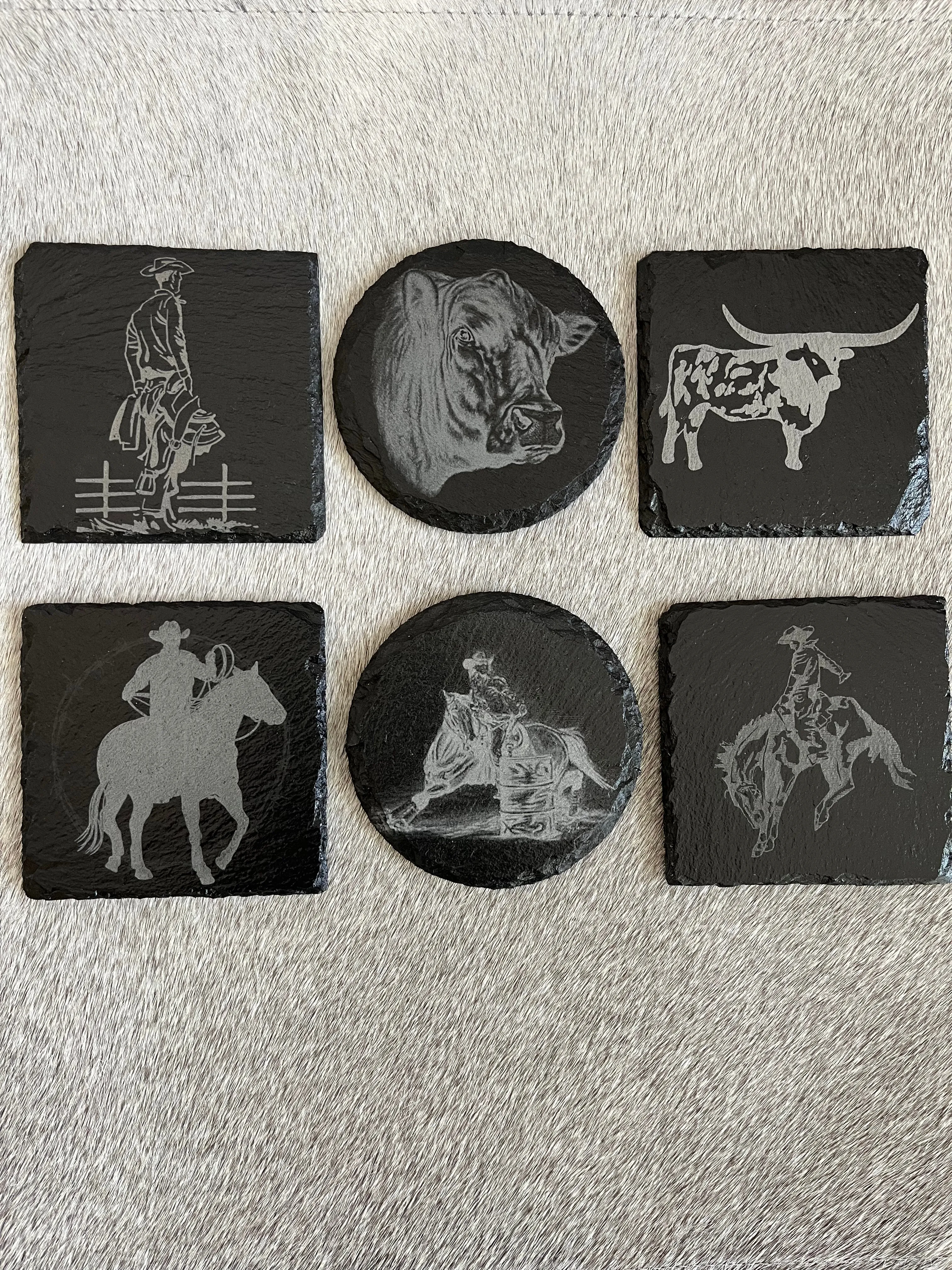 BMB Western Slate Coasters - 4-pc