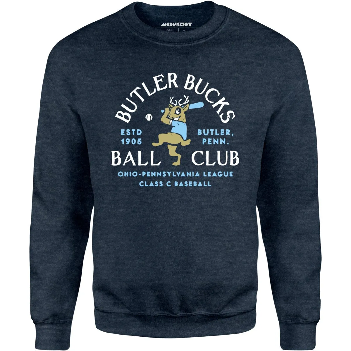 Butler Bucks - Pennsylvania - Vintage Defunct Baseball Teams - Unisex Sweatshirt