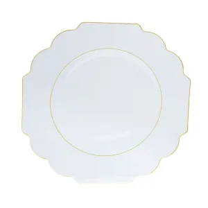 Clear Gold Dinner Plates