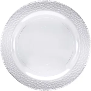 Clear Pebble Plastic Dinner Plates 10ct