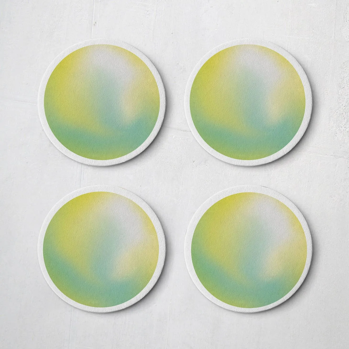 Coaster Set: Lemon/Lime Gradient