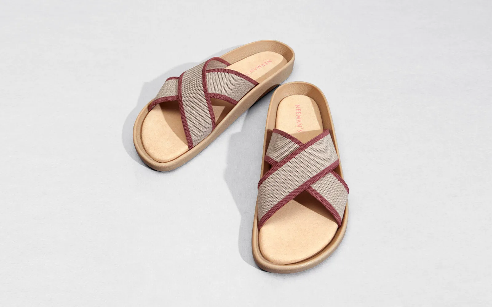 Cross Knit Sandals : Beige