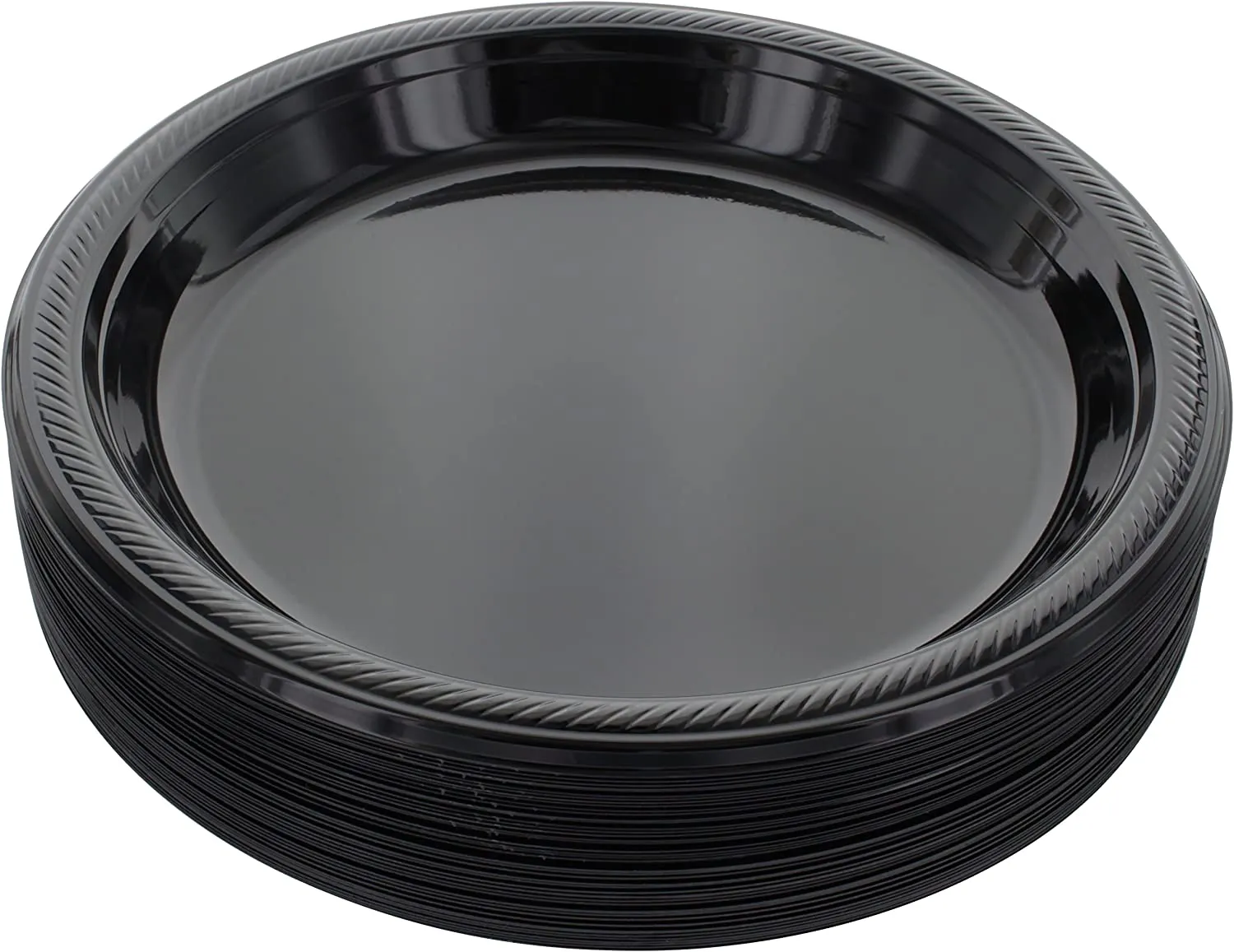 Cusine 9" Light Weight Black Plastic Plates