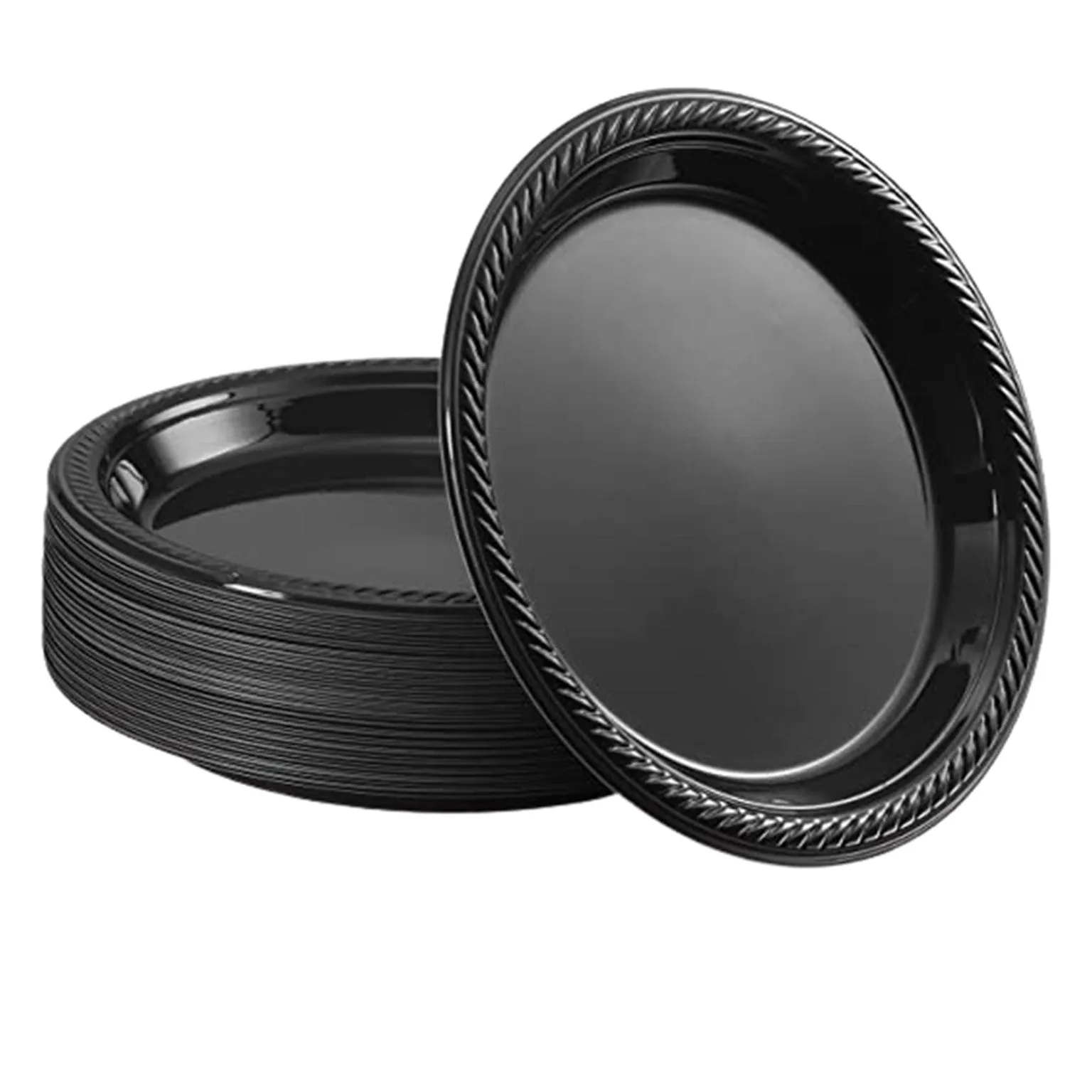 Cusine 9" Light Weight Black Plastic Plates