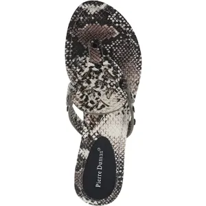 Cutout Medallion Thong Sandals