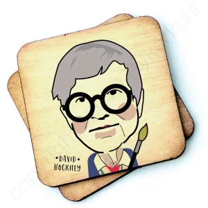 David Hockney - Character Wooden Coaster - RWC1