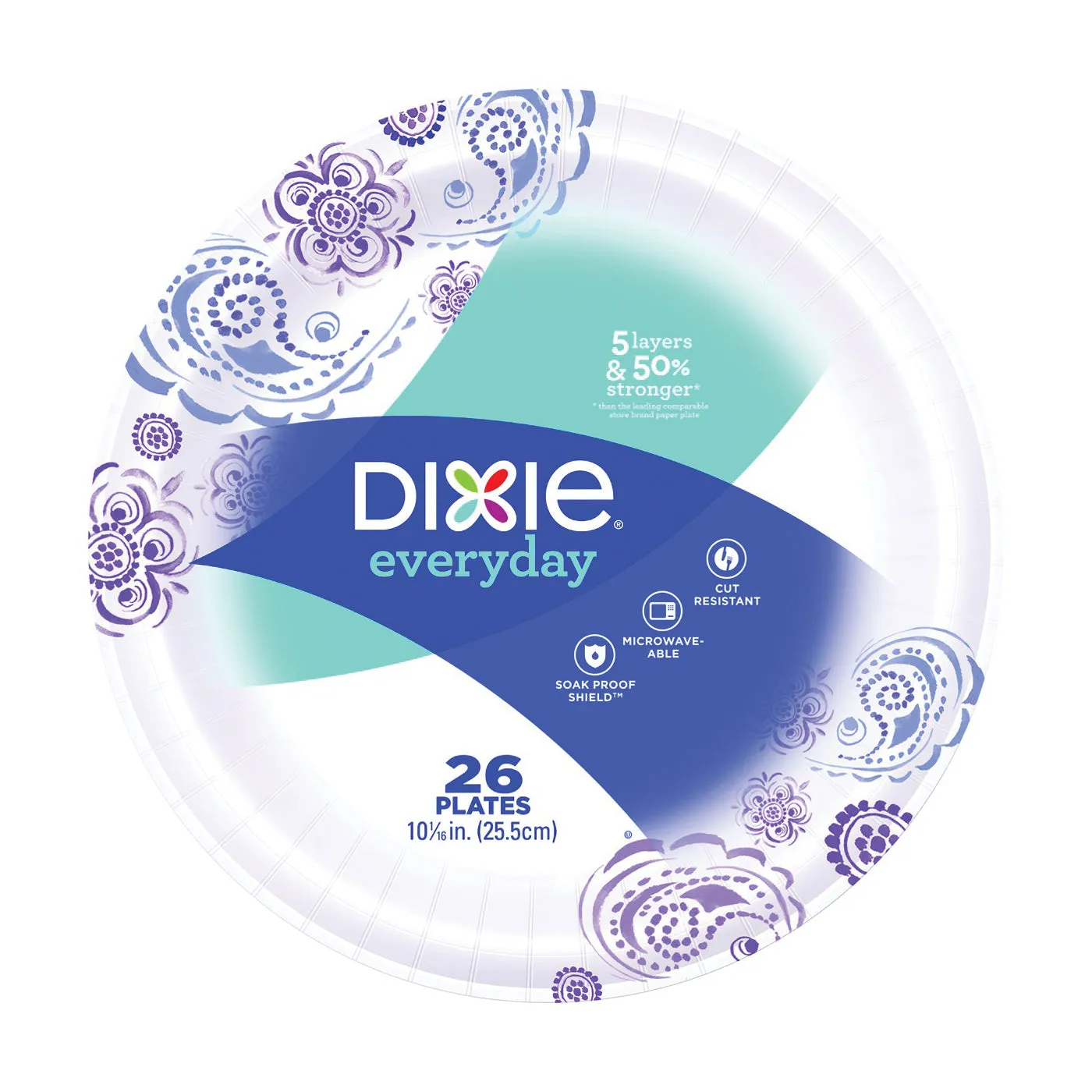 Dixie 15255 Disposable Plate, Paper