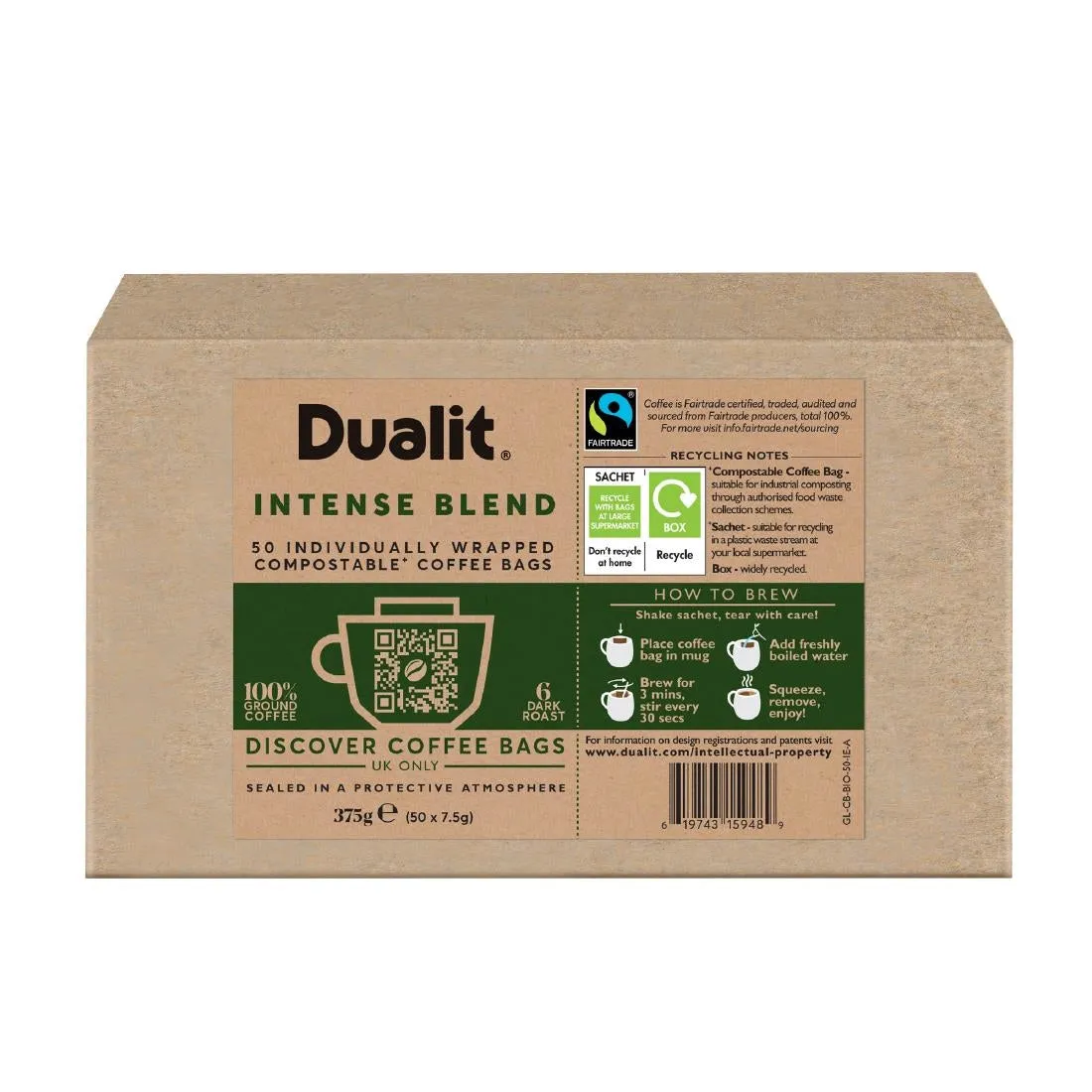 Dualit Intense Compostable Coffee Bags (Pack of 40) - FX187