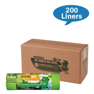 Envirostar 80Lt Compostable Bin Liner 23um