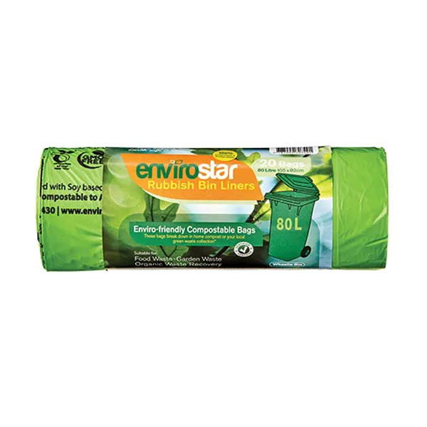 Envirostar 80Lt EHD Compostable Bin Liner 43um