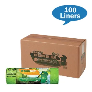 Envirostar 80Lt EHD Compostable Bin Liner 43um