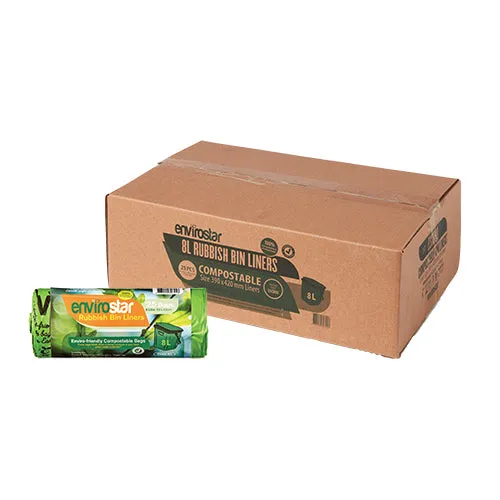 Envirostar Compostable Bin Liner Green 8LT