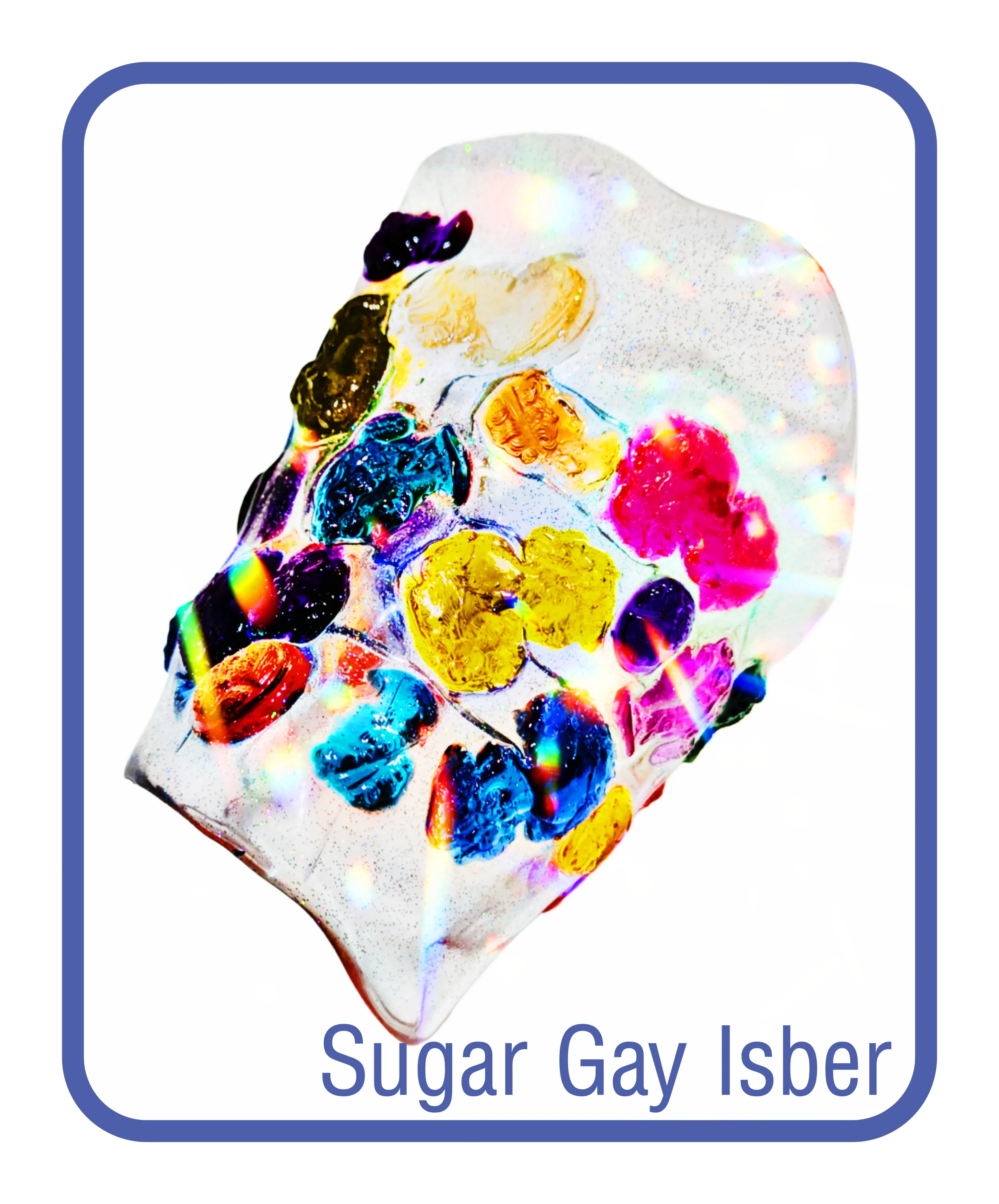 Exquisite Clear Resin Colorful Gauntlet Cuff with Vibrant Resin Cameos | Handcrafted by Award-Winning Artist Sugar Gay Isber