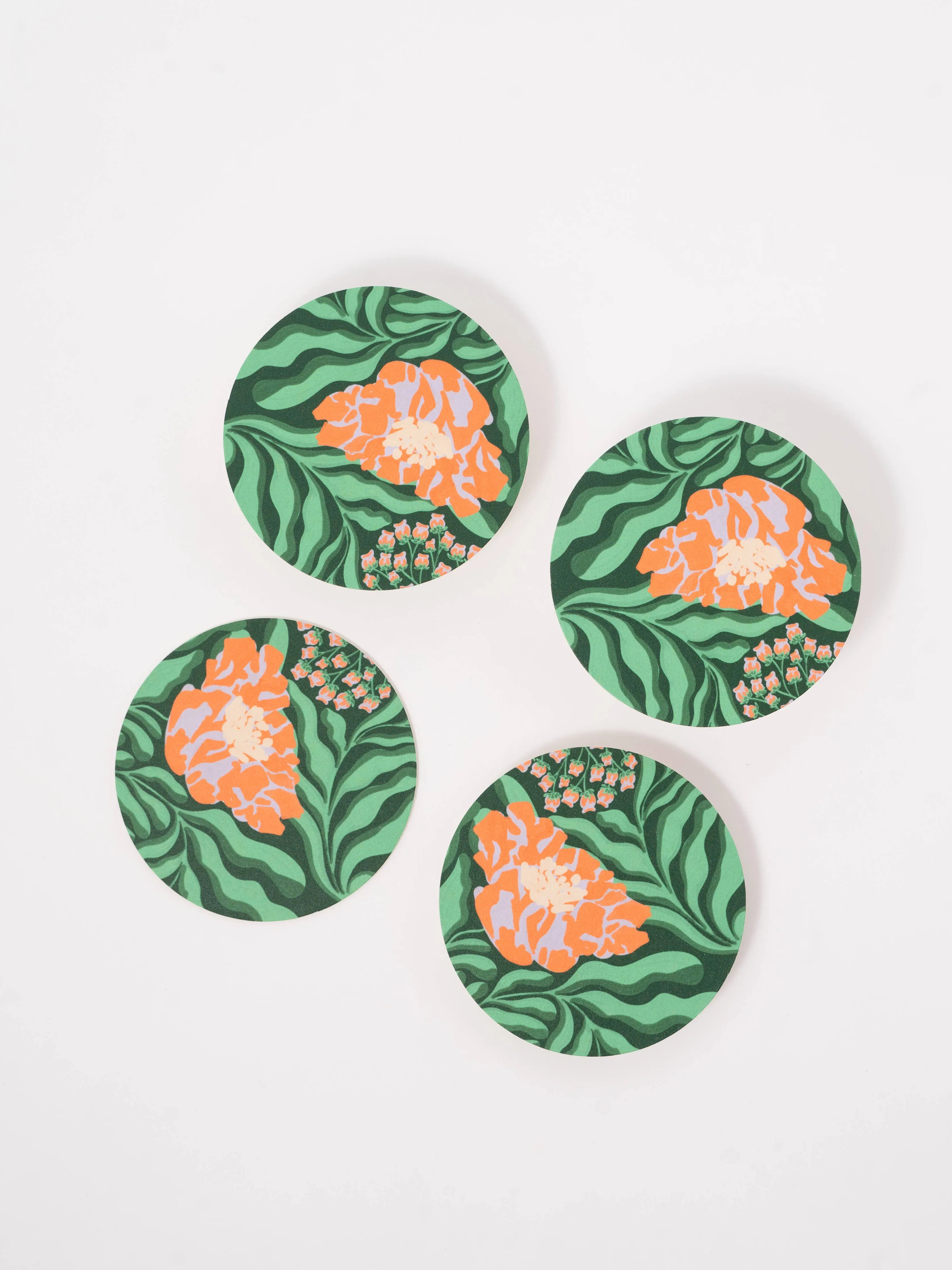 Floral Coasters - Set of Four