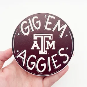 Gig Em Aggies Texas A&M Coaster *ONLINE EXCLUSIVE*