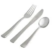 Grey Silver Coupe Pattern 56 Pc Party Set (Setting for 8)