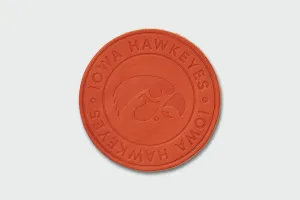 Hawkeyes Leather Circle Coaster