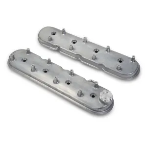 Holley Aluminum LS Valve Covers-Natural Cast