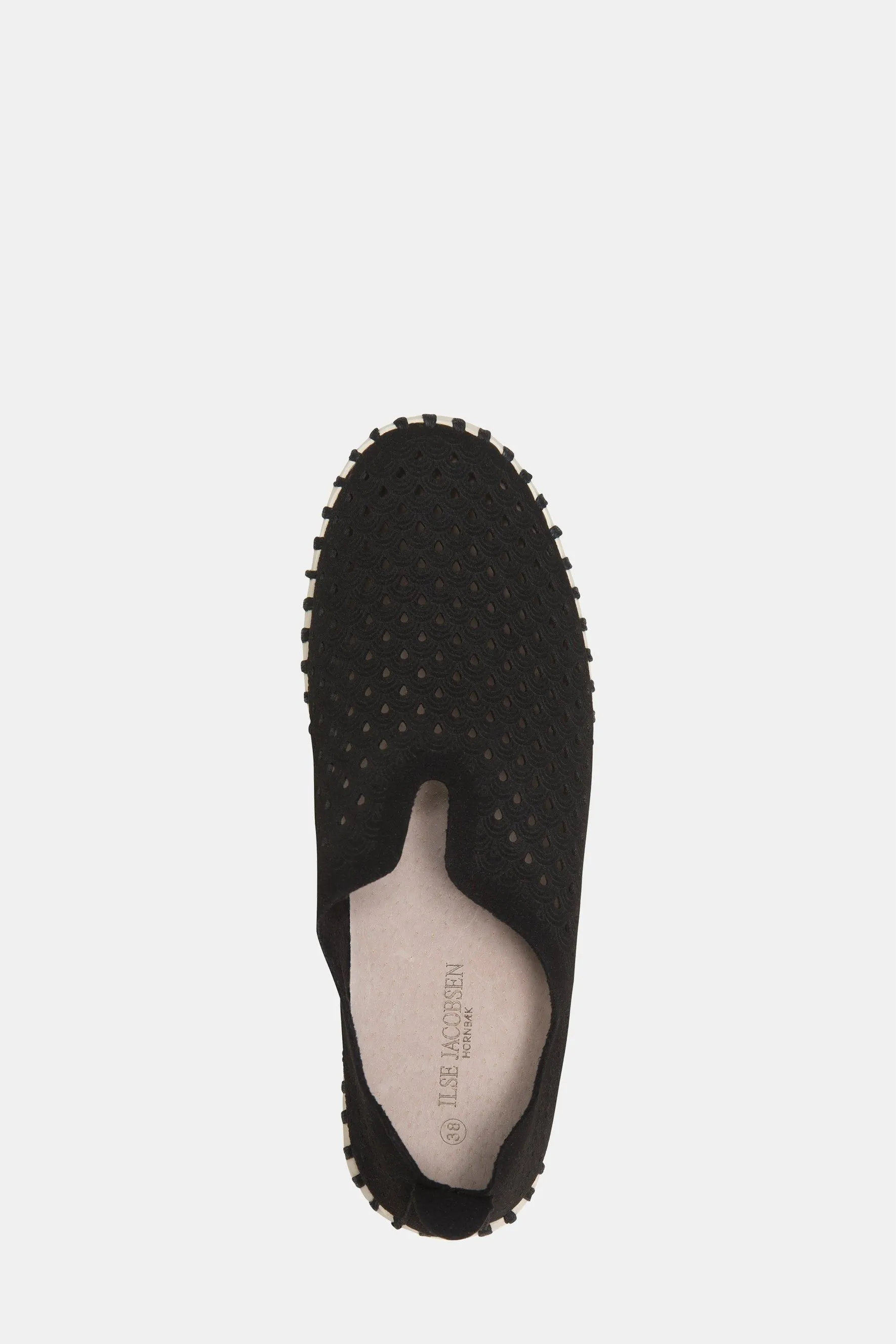 Ilse Jacobsen Hornbæk Tulip 139 Sneakers  | Black 001 Laser Cut Perforated Sneakers