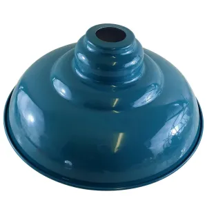 Industrial Enamel Light Shade - Teal