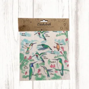 Interpretive Hummingbird Dish Cloths Set of 2