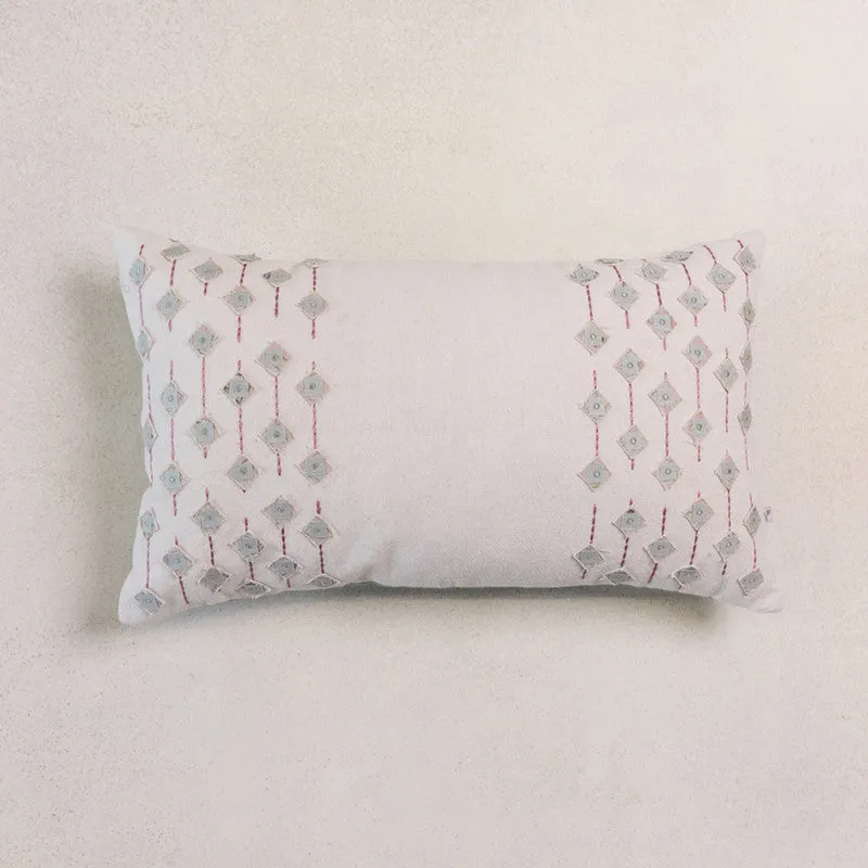 Kala Cotton Embroidered Cushion Cover | Blue