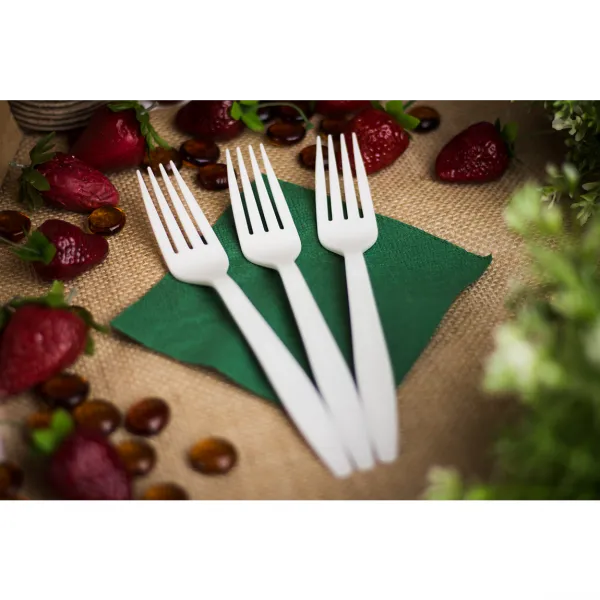 Karat Earth PLA Heavy Weight Compostable Forks, Natural - 1,000 pcs