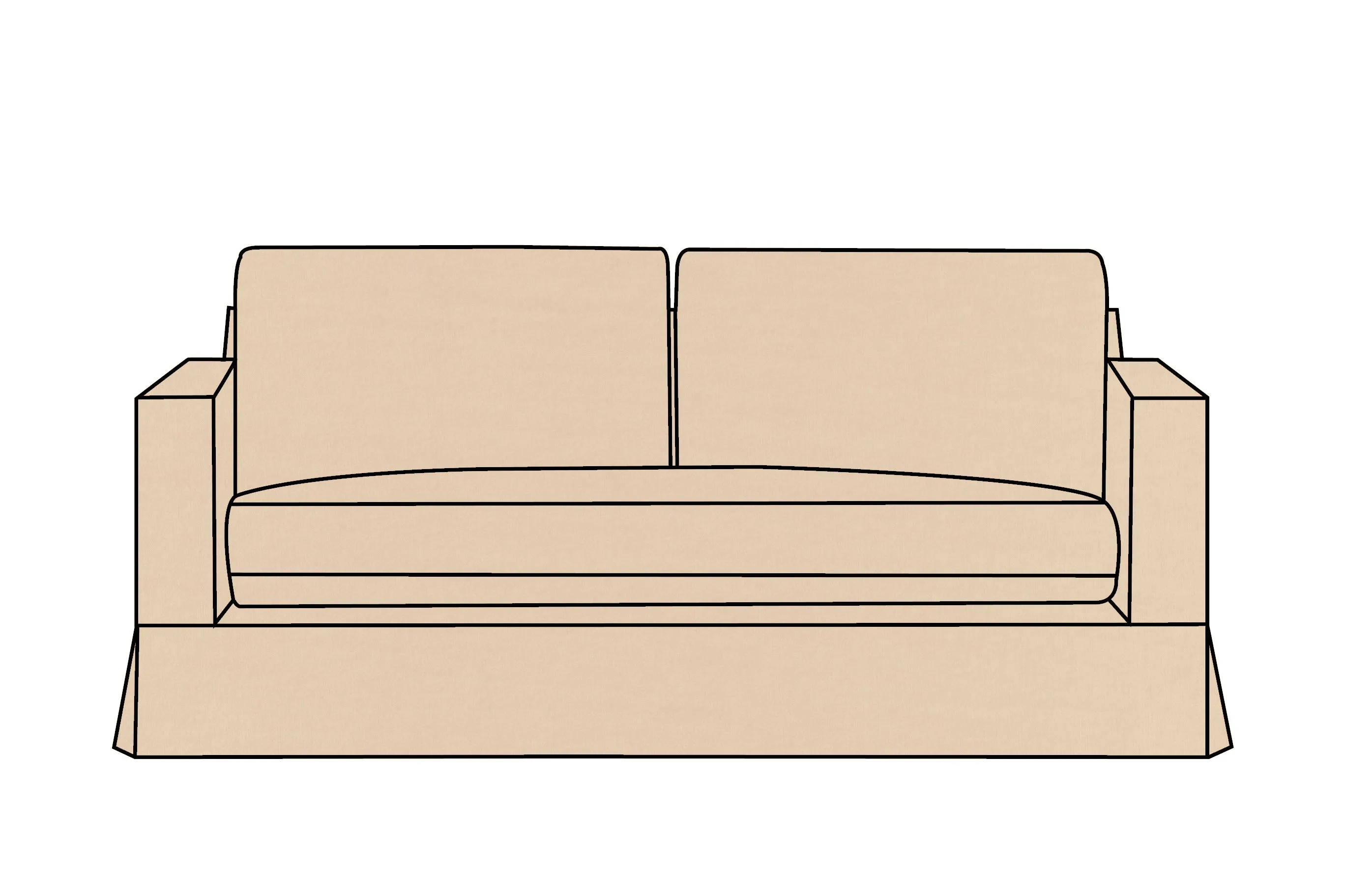 Kate | 3 Seater Extra Loose Cover | Capri Natural