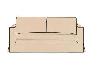 Kate | 3 Seater Extra Loose Cover | Capri Natural